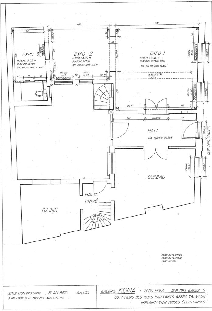 Plan de la galerie